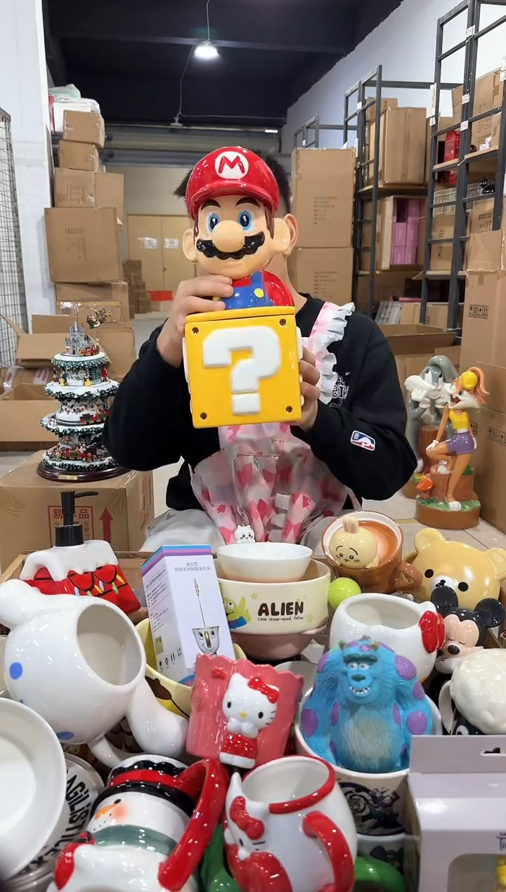 瓷片马里奥问号罐套装