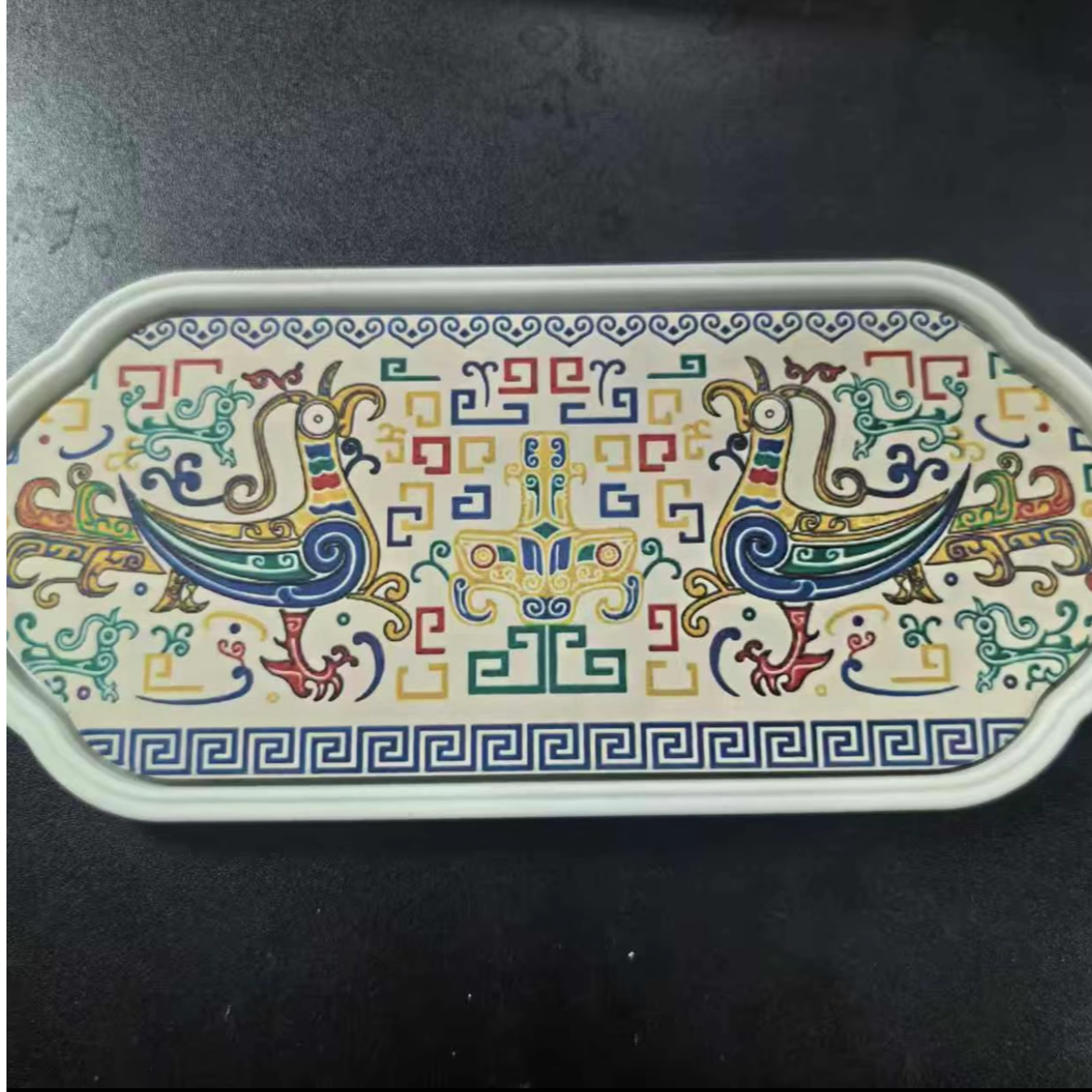 玄鸟氧化铝矿石茶盘实用美观之选家用陶瓷茶道双层简约