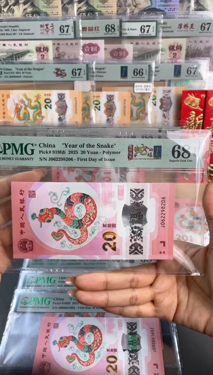 【闪购商品】塑料蛇钞四标合一PMG68 分尾206