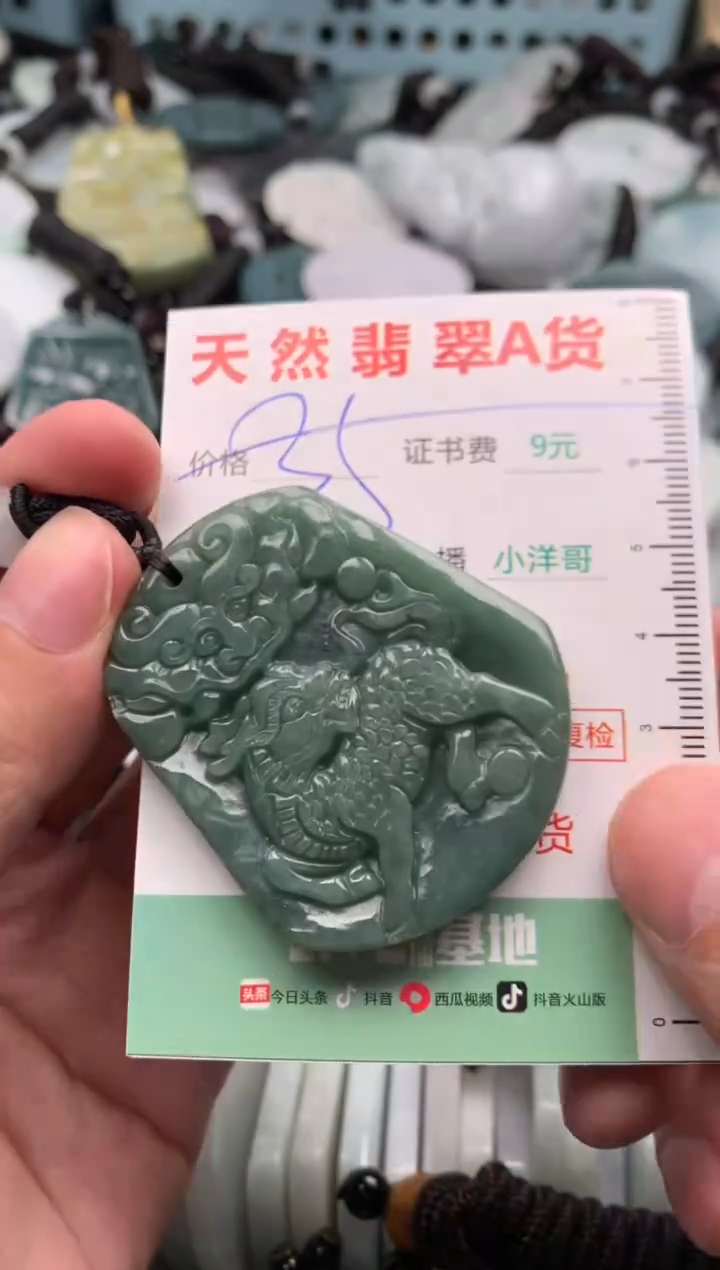 翡翠未镶嵌吊坠(不含链)1