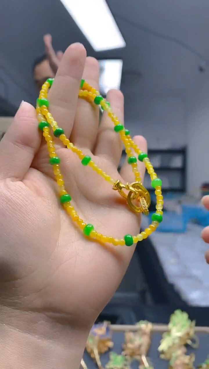 【闪购商品】翡翠耳饰合金0152翡翠锁骨链