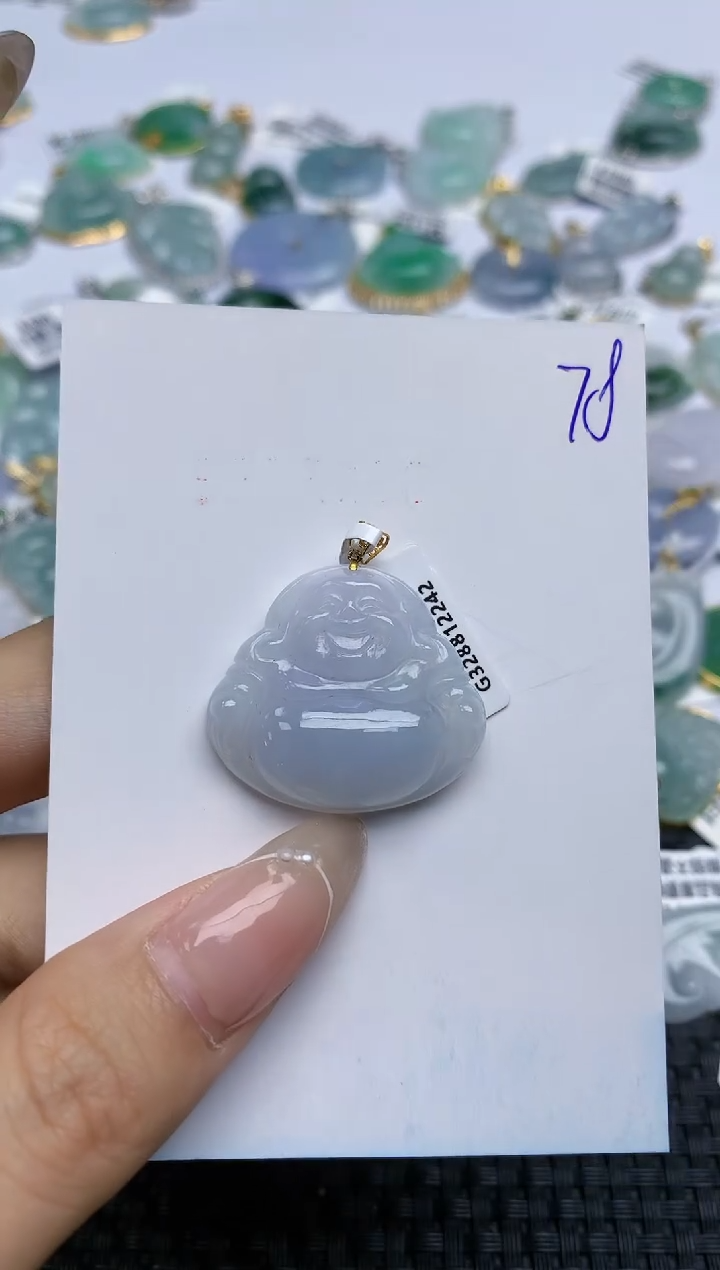 【闪购商品】翡翠颈饰18K金镶嵌天然翡翠A货