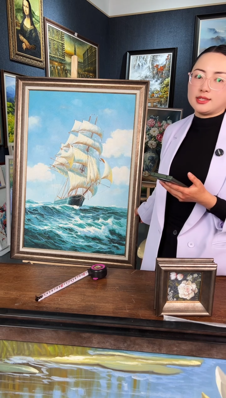 【闪购商品】油画7号 60*90 帆船-手绘油画