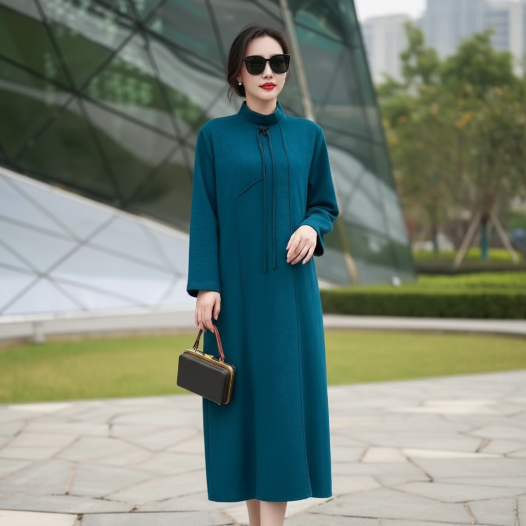 新款高级感显瘦连衣裙5852