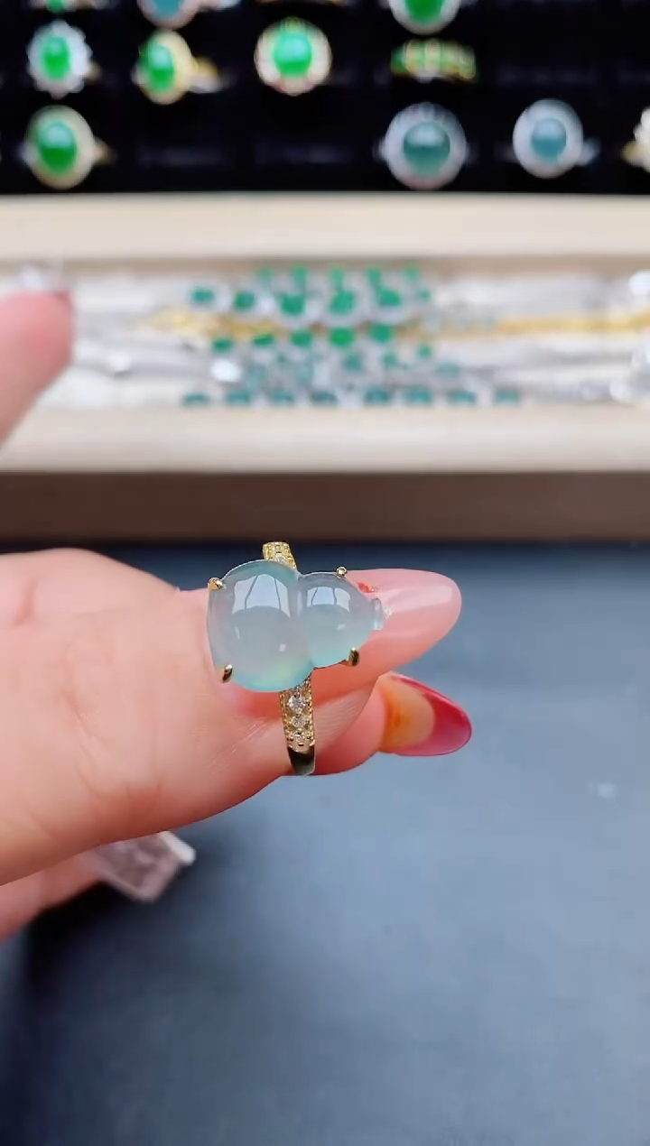 【闪购商品】翡翠戒指银S925镶嵌321312