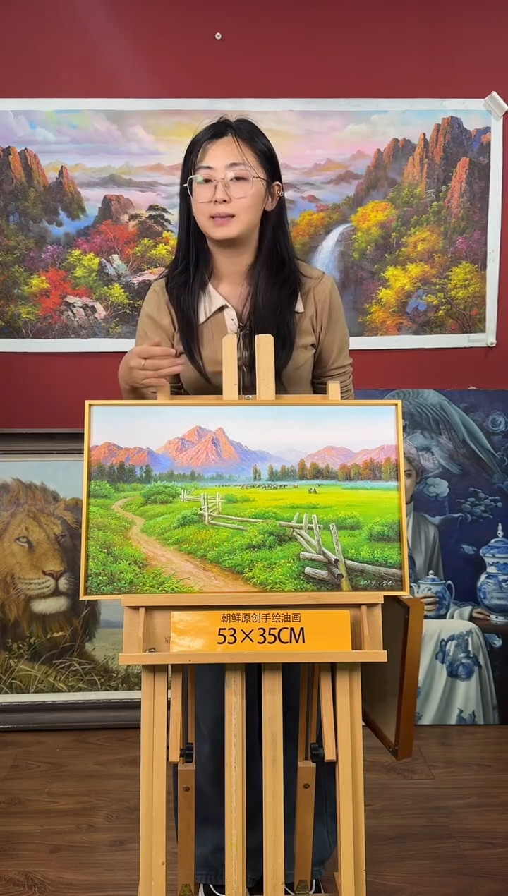 油画【20号】约53*35cm丨朝鲜原创纯手绘孤品油画丨顺丰包邮 