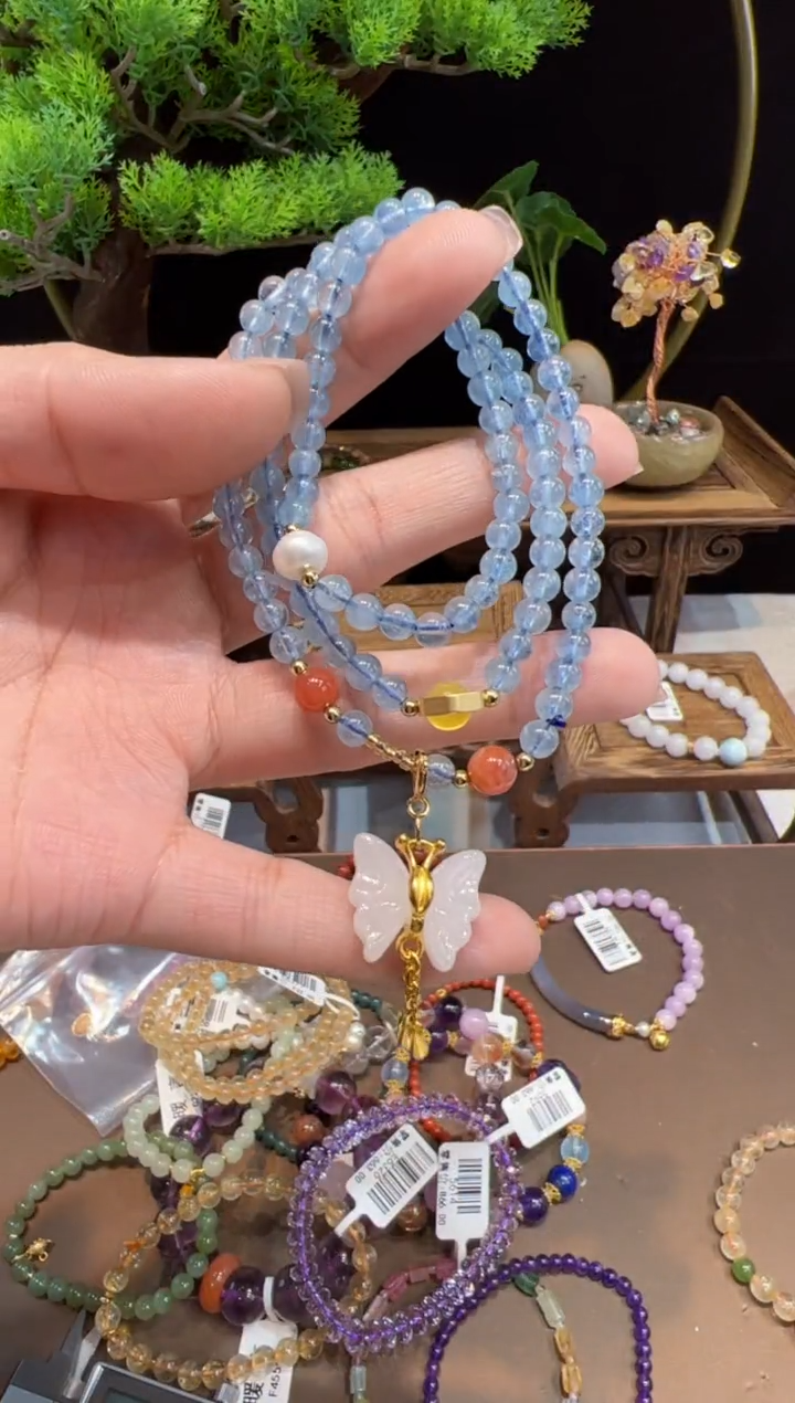 【闪购商品】海蓝宝石手链未镶嵌@@手饰