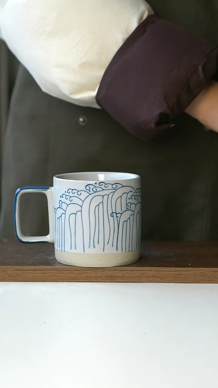 【闪购商品】陶瓷粗陶海洋马克杯微瑕@4-2@