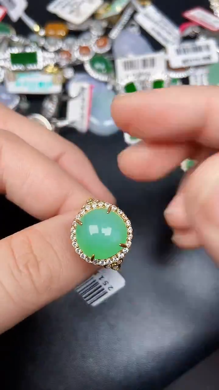 银S925镶嵌戒指翡翠1760