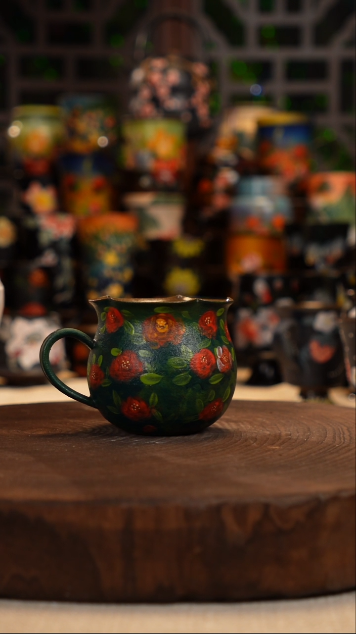 油画   釉下彩  杯子