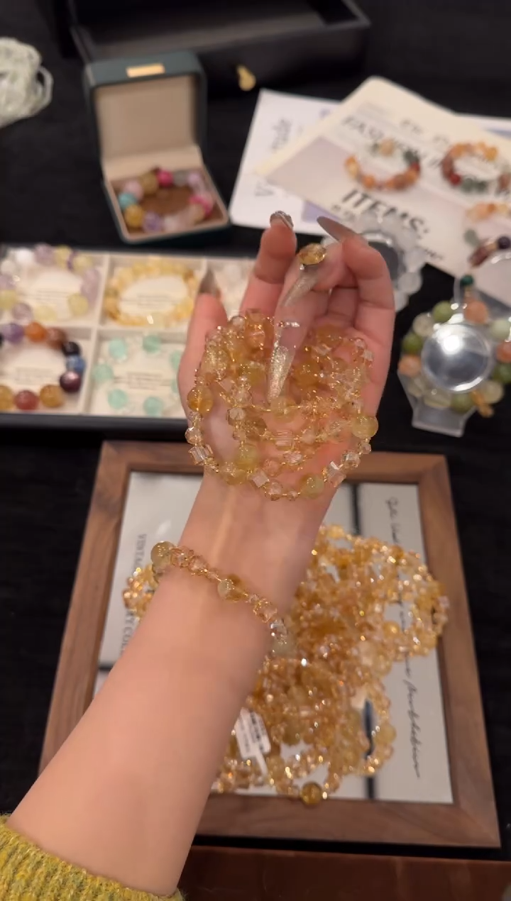 未镶嵌手链水晶啤酒泡泡x3383