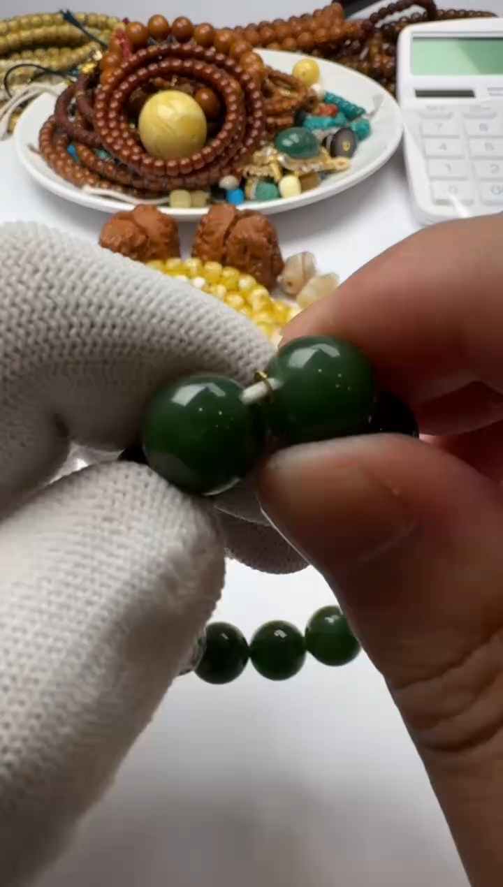 【闪购商品】和田玉（碧玉）手串未镶嵌碧玉手串