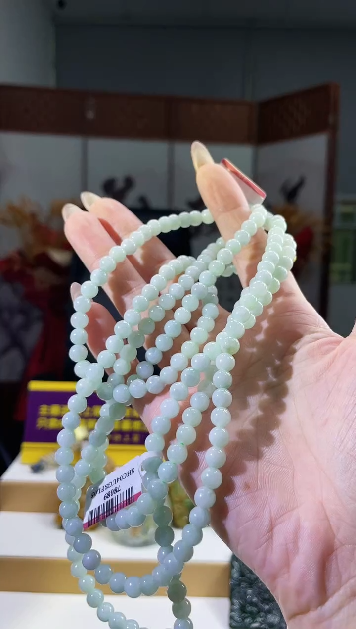 翡翠未镶嵌颈饰多样性发其一珠链1