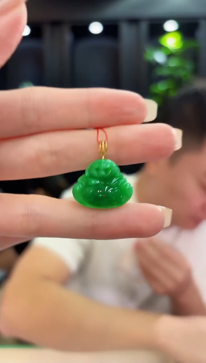 吊坠(不含链)18K金镶嵌翡翠 缅料A货/支持复检/一件