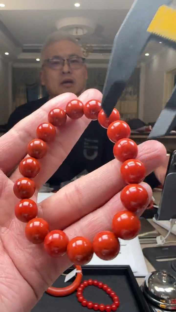 【闪购商品】南红玛瑙11mm瓦西手串圆珠未镶嵌多样性发一件