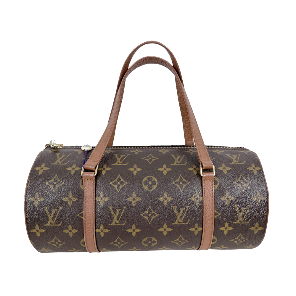 95新 LouisVuitton/路易威登  棕色老花巴比龙30手提包 植鞣革升