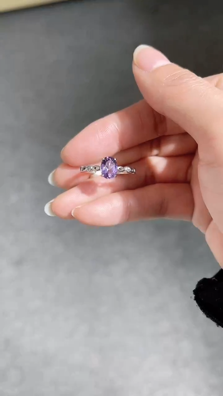 【闪购商品】烟晶戒指银S925镶嵌成品