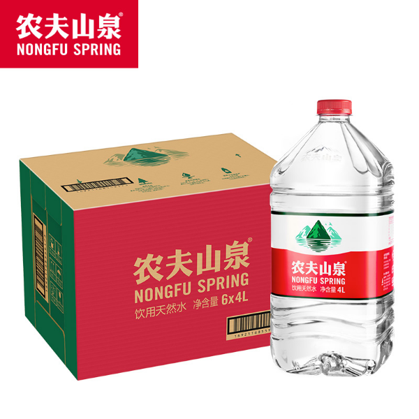 【5箱】农夫山泉 天然泉水4L*6瓶*5箱