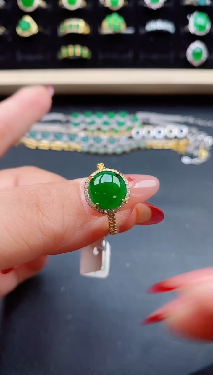 【闪购商品】翡翠戒指银S925镶嵌321321