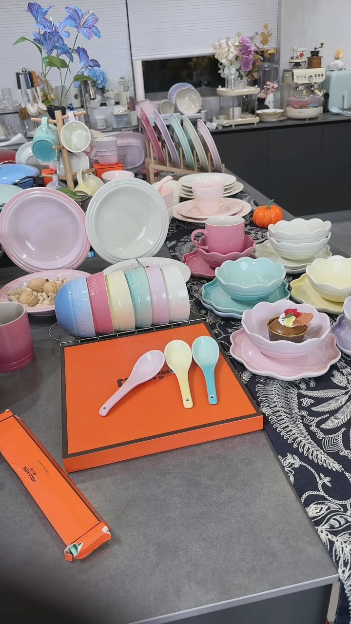 【闪购商品】瓷2个装炻彩浅盘23cm-松露白