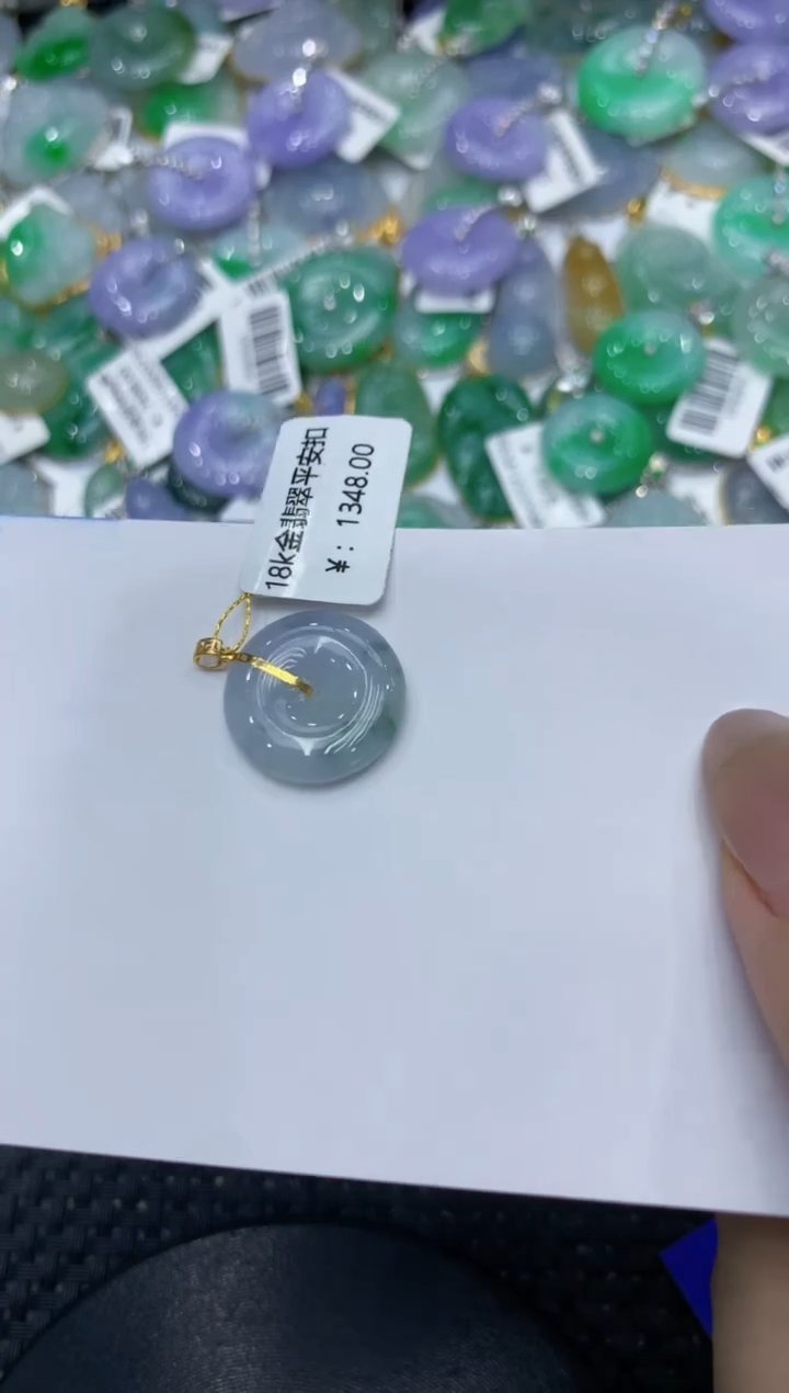【闪购商品】翡翠颈饰18K金镶嵌222222222