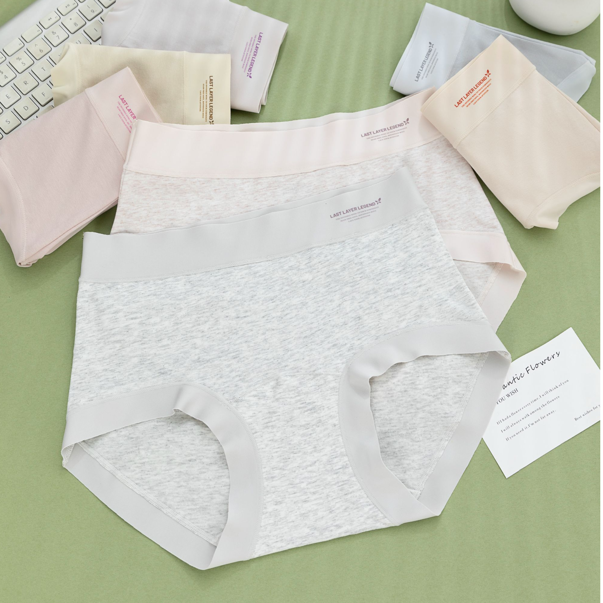 5823【5条装中腰】新疆长绒棉10A抑菌加长底裆舒适养护纯棉内裤