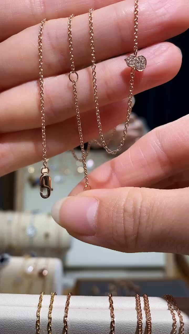 【闪购商品】钻石项链18K金镶嵌项链