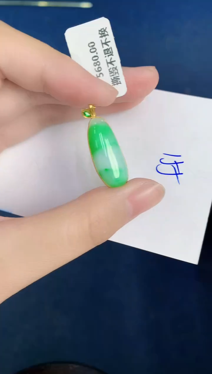 【闪购商品】翡翠颈饰18K金镶嵌000000000