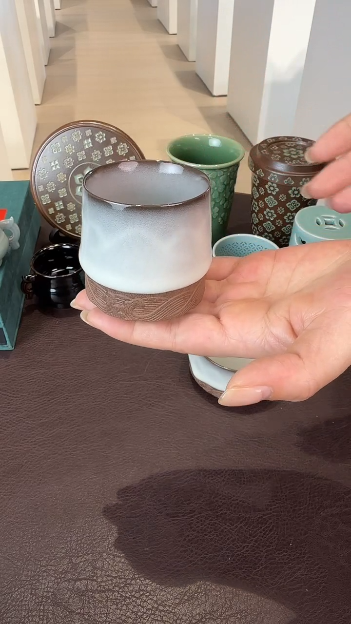 青瓷手工茶器包邮