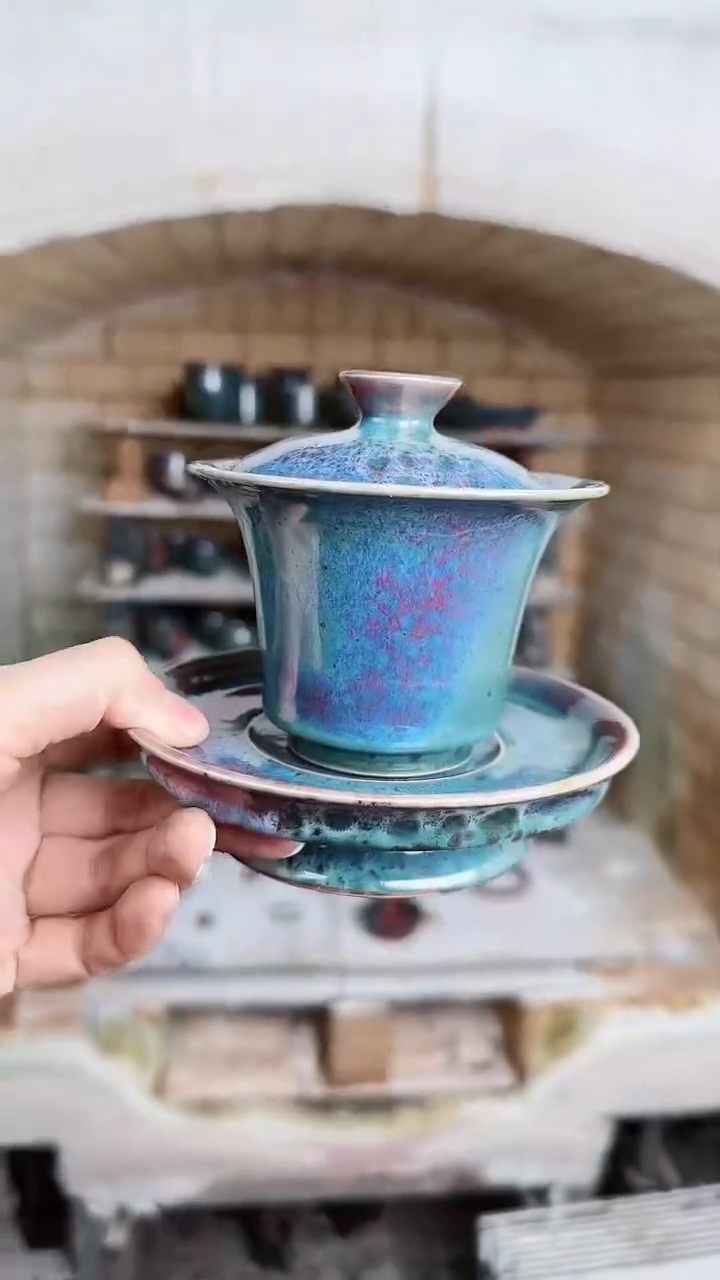 【闪购商品】193-1王建勋马蹄盖碗-------笑