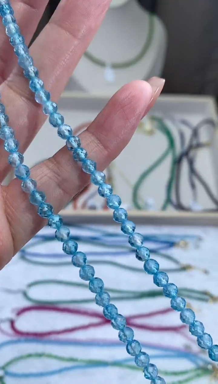 【闪购商品】尖晶石颈饰银S925镶嵌诗颜珠宝SYZB37