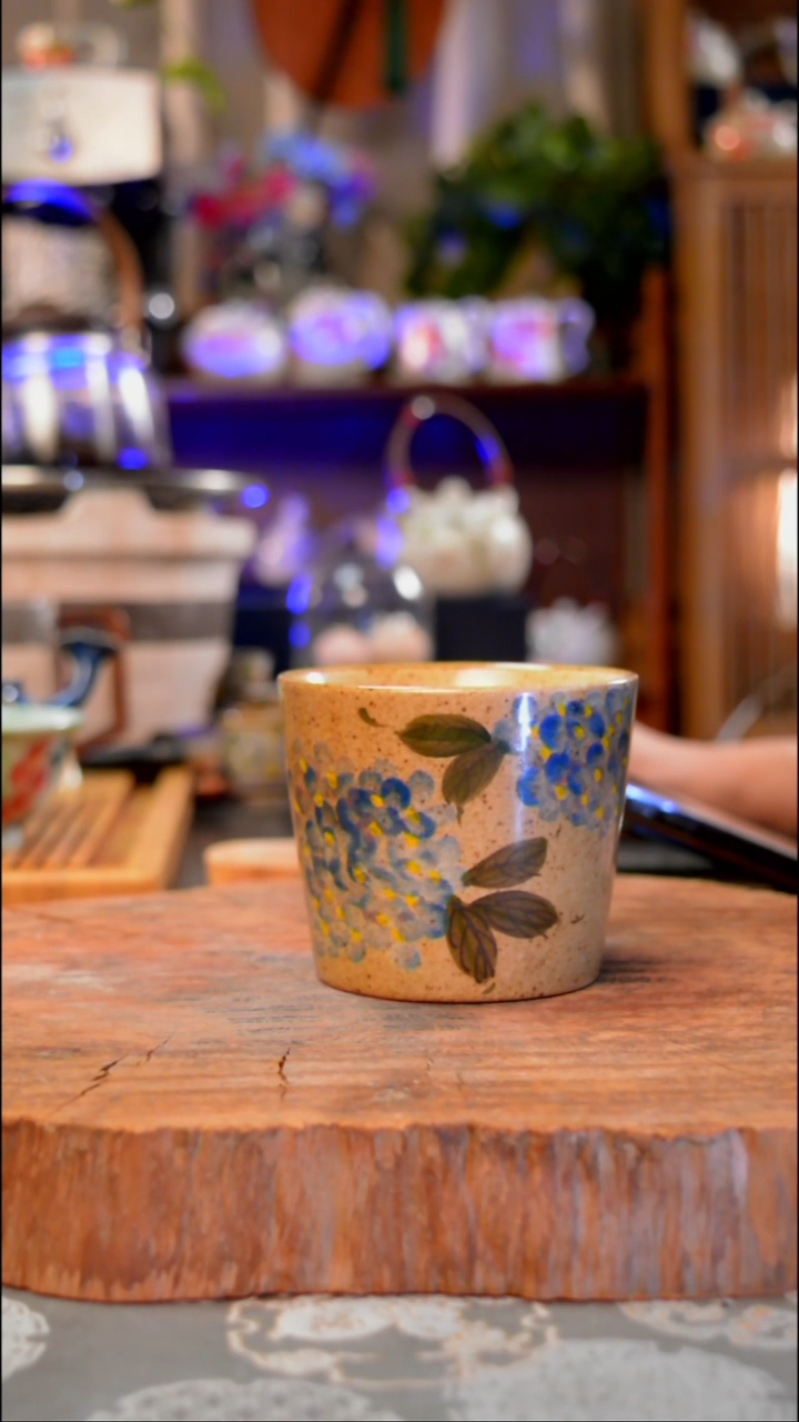 【闪购商品】杯子绣球花手工手绘手工手绘