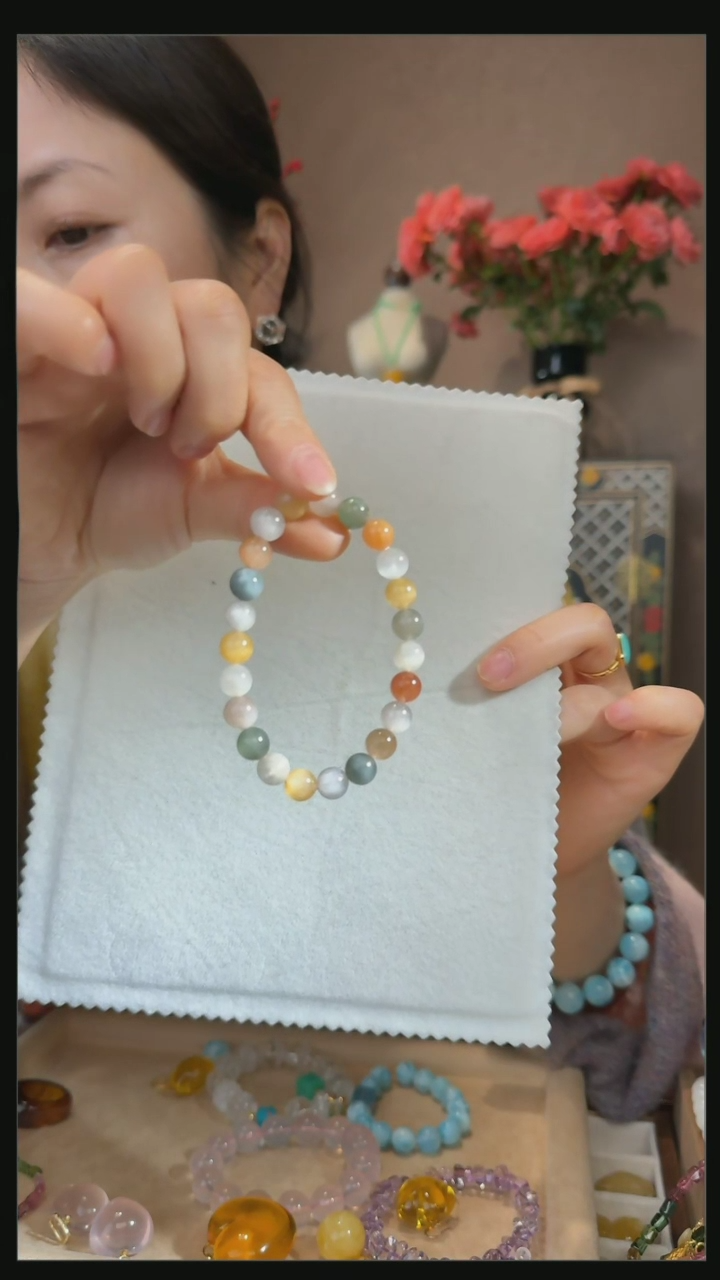 【闪购商品】水晶手串未镶嵌天然兔毛水晶手串9mm