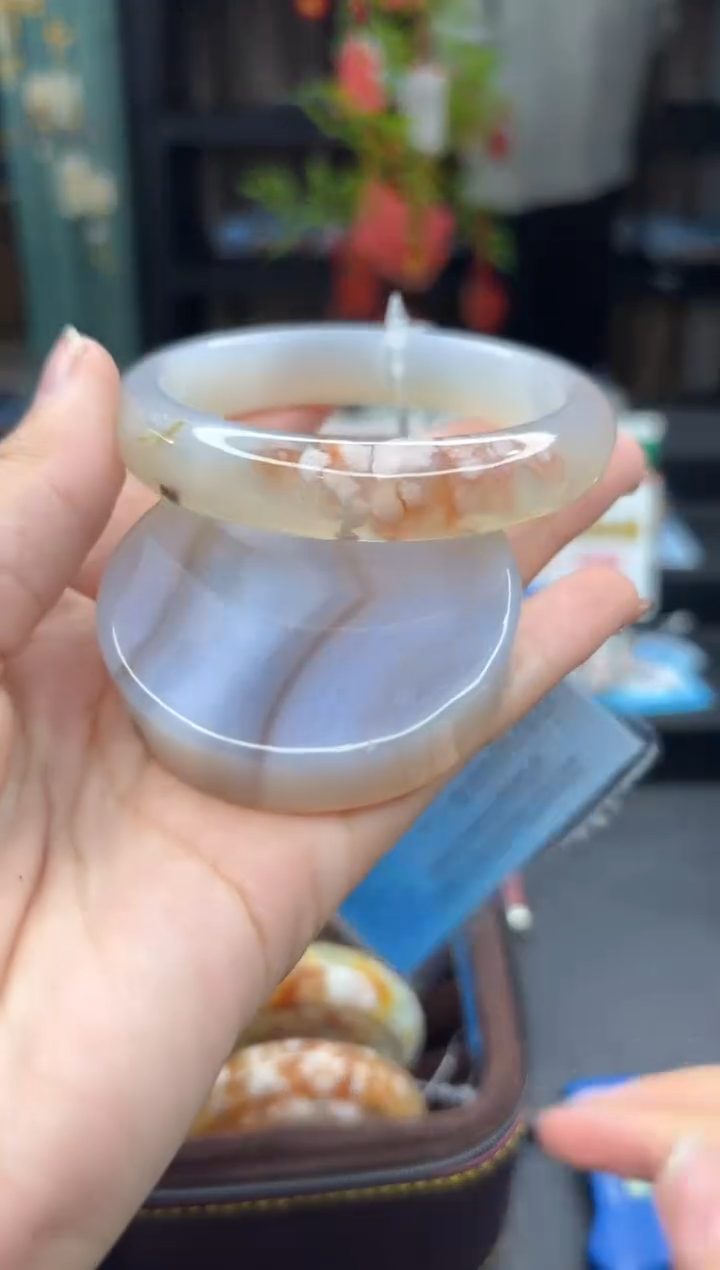 【闪购商品】石英质玉手镯未镶嵌661（56圈赠送镯心）