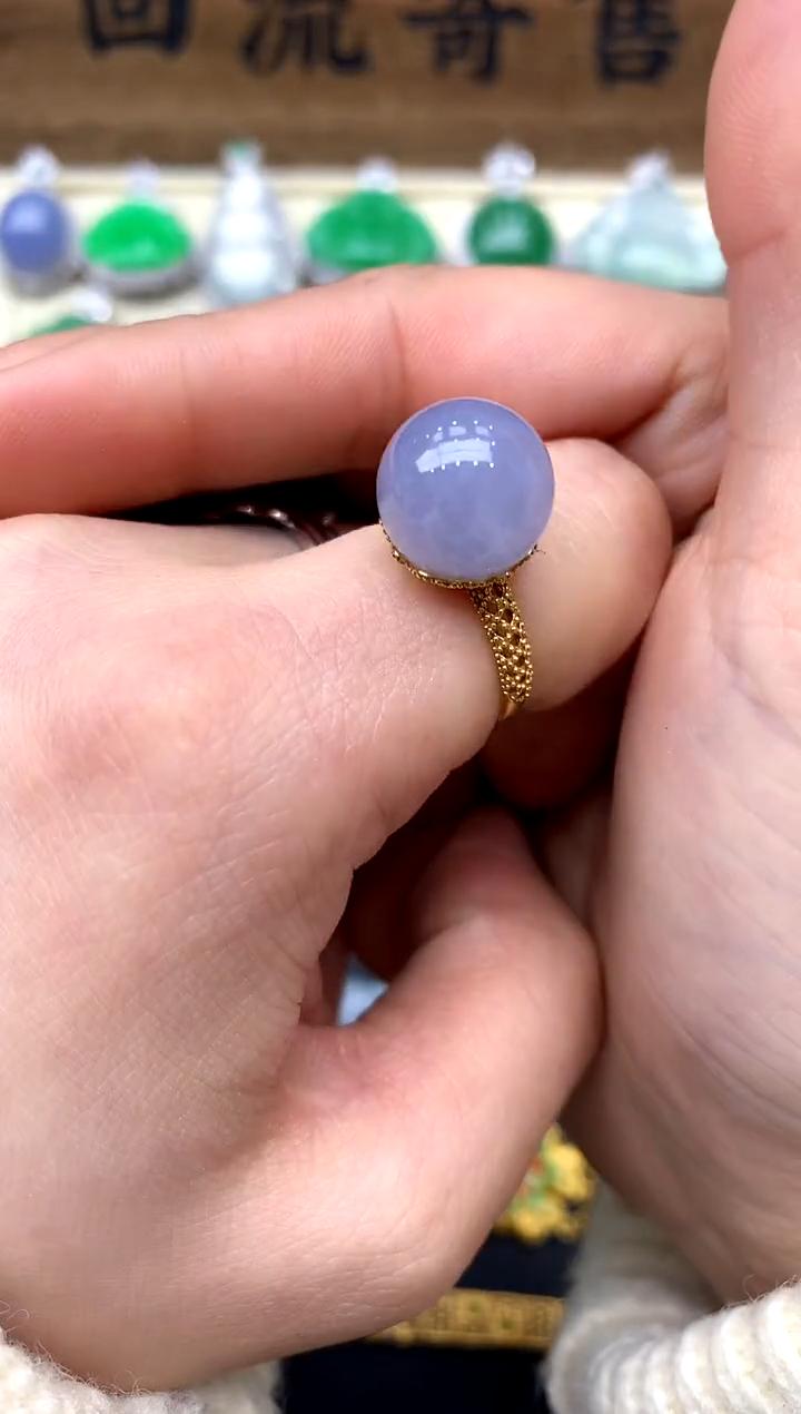 【闪购商品】翡翠戒指18K金镶嵌285-中国好珍宝