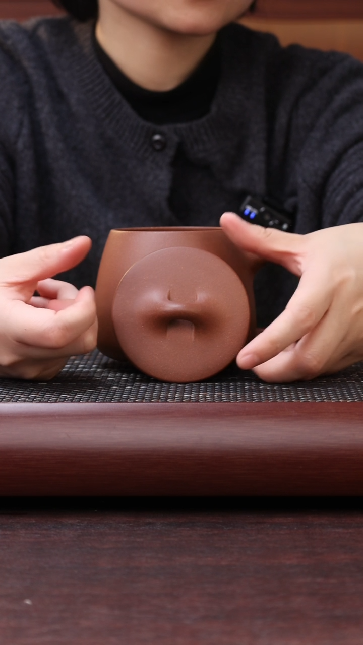 【闪购商品】紫砂茶杯中槽清石瓢420CC左右