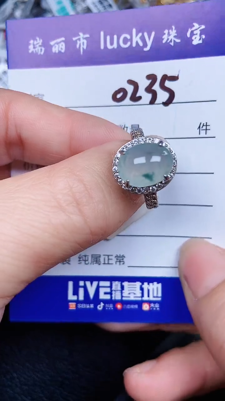 颈饰银S925镶嵌翡翠0235