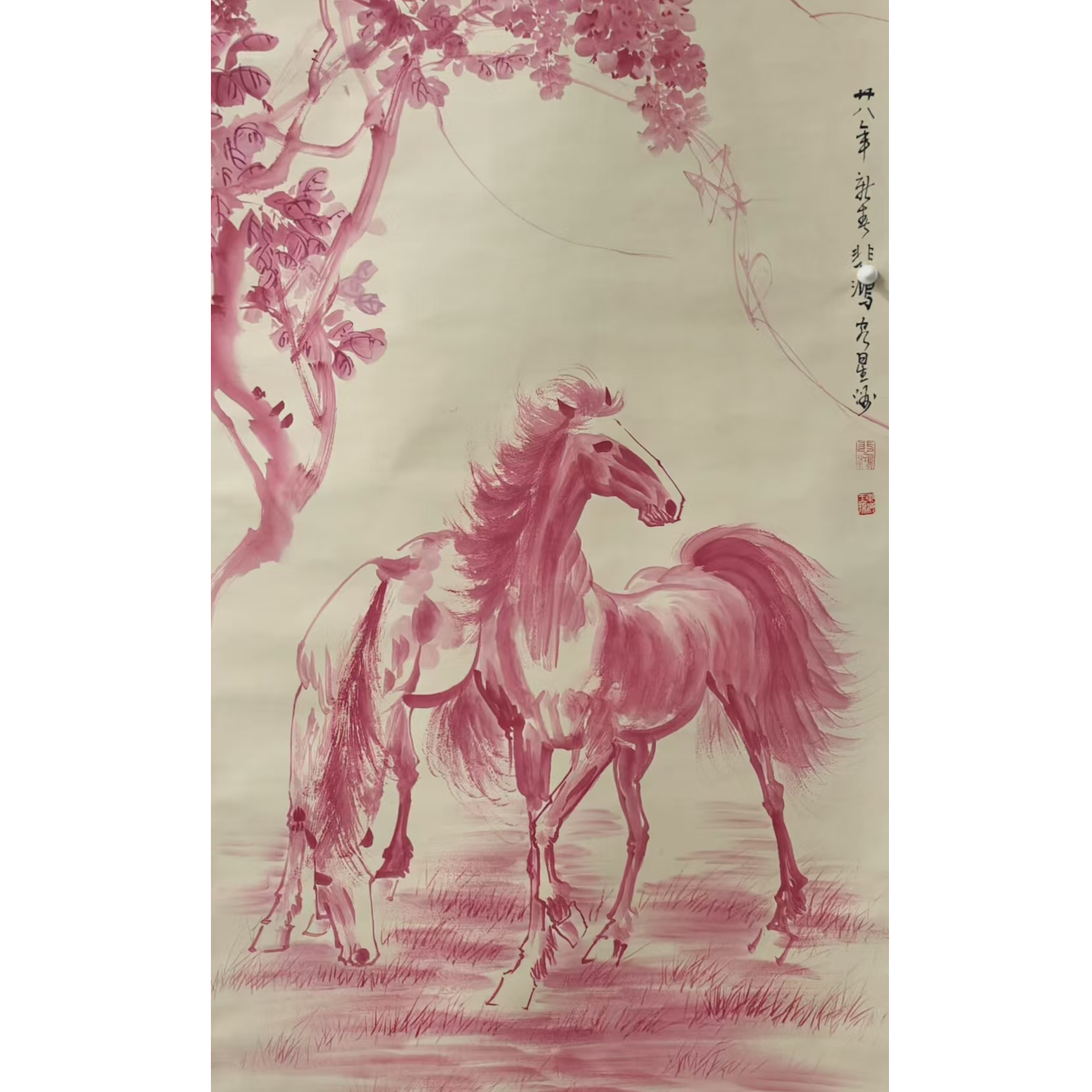 徐老 款 绘画马立轴 138 68 7.8平尺