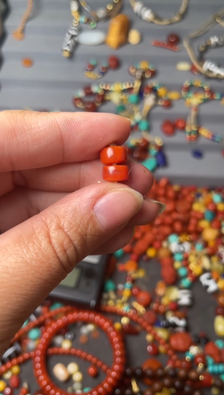 未镶嵌配饰南红玛瑙8mm南红隔片一对