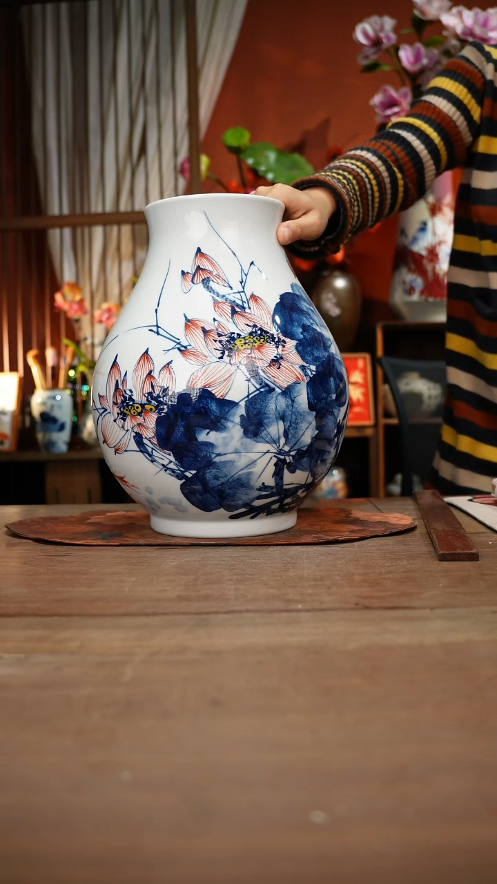 当代高温釉下彩手绘陶瓷餐具