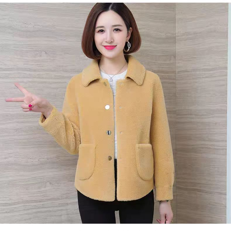 新款冬装百搭毛颗粒短款上衣洋气外套T112
