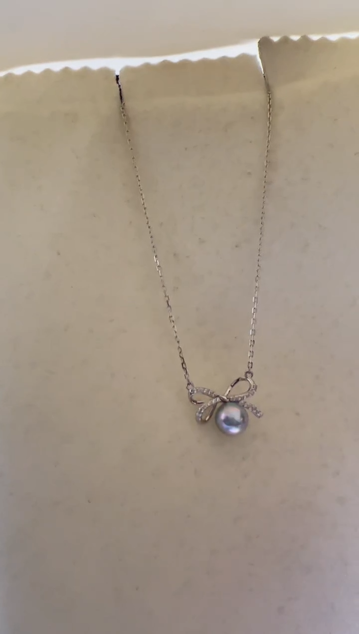 银S925镶嵌海水珍珠DA套链 6-7 xc111