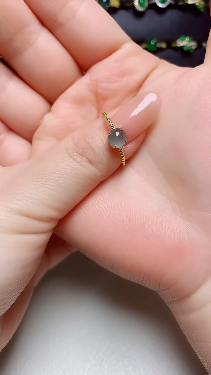 翡翠戒指银S925镶嵌天然翡翠s925银镶嵌