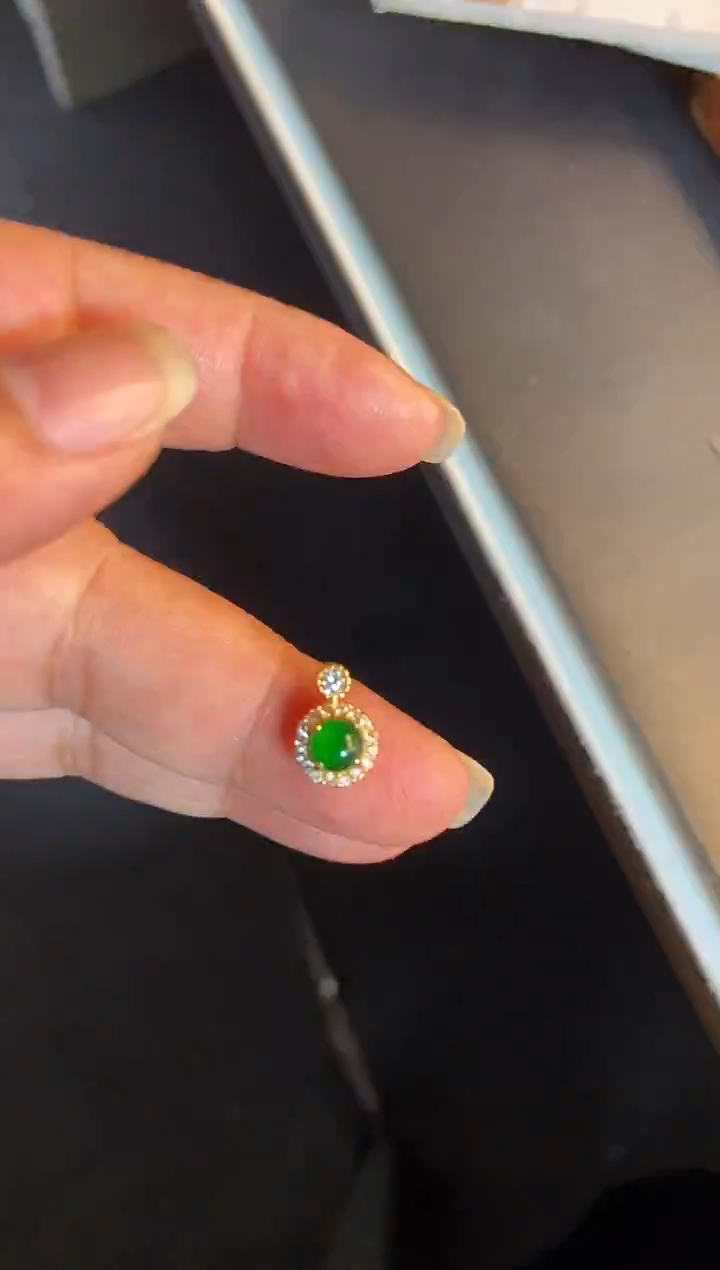 吊坠(不含链)银S925镶嵌翡翠1