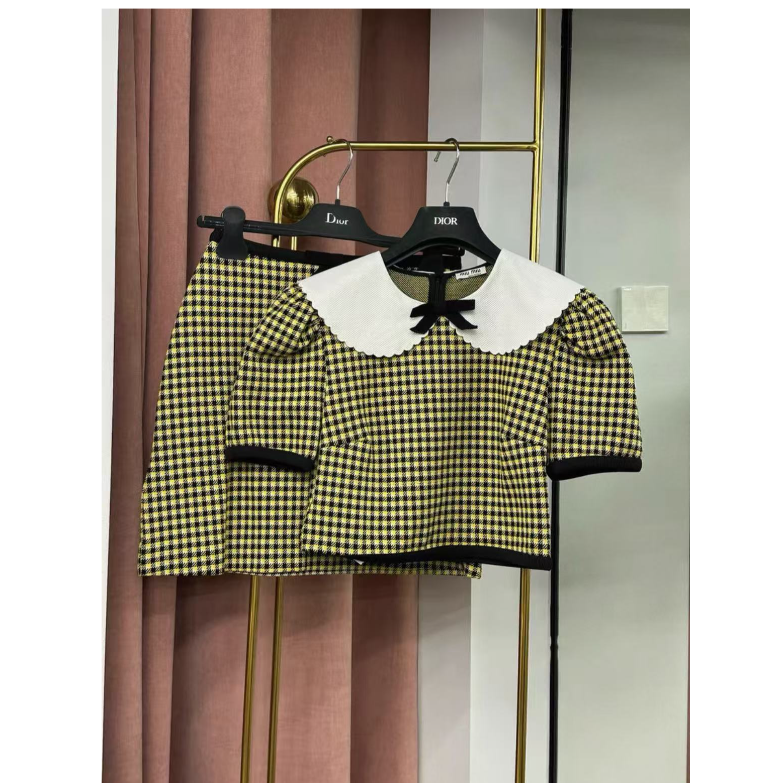 99新 MIU MIU/缪缪 双双臻选/vv03074/缪缪套装/xs（腰围58-66