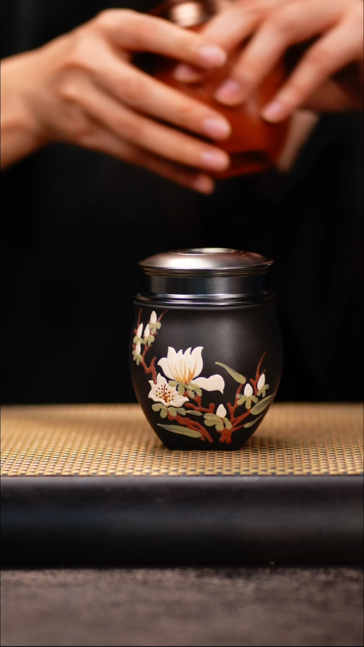 9小鱼高黑料玉兰茶叶罐