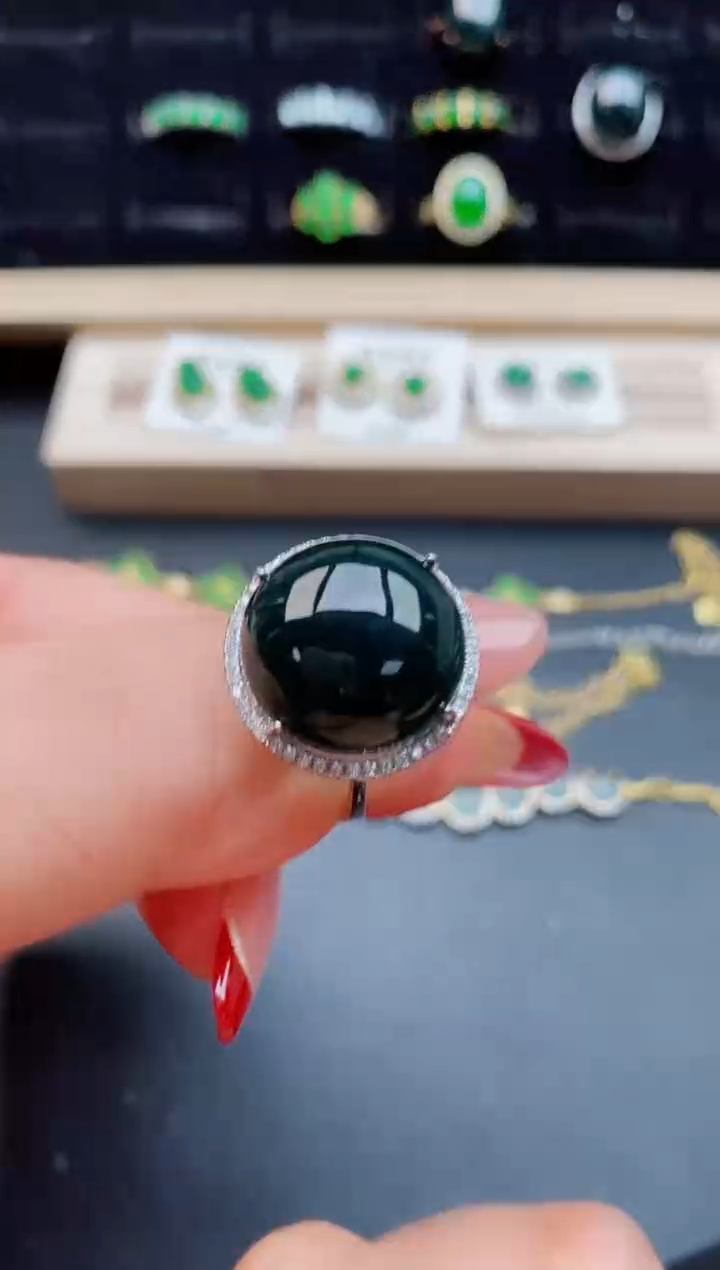 【闪购商品】翡翠戒指银S925镶嵌5080550