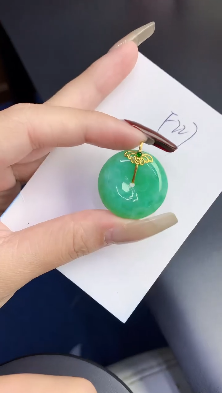 【闪购商品】翡翠颈饰18K金镶嵌0000000000