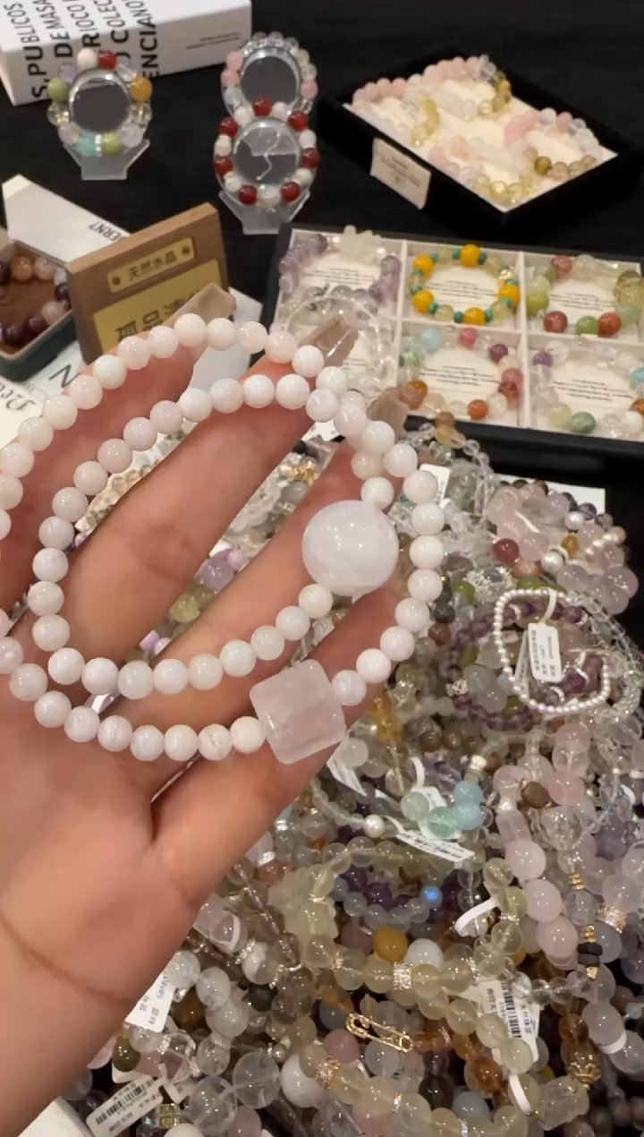 合金手链水晶雪花幽灵双圈x3039