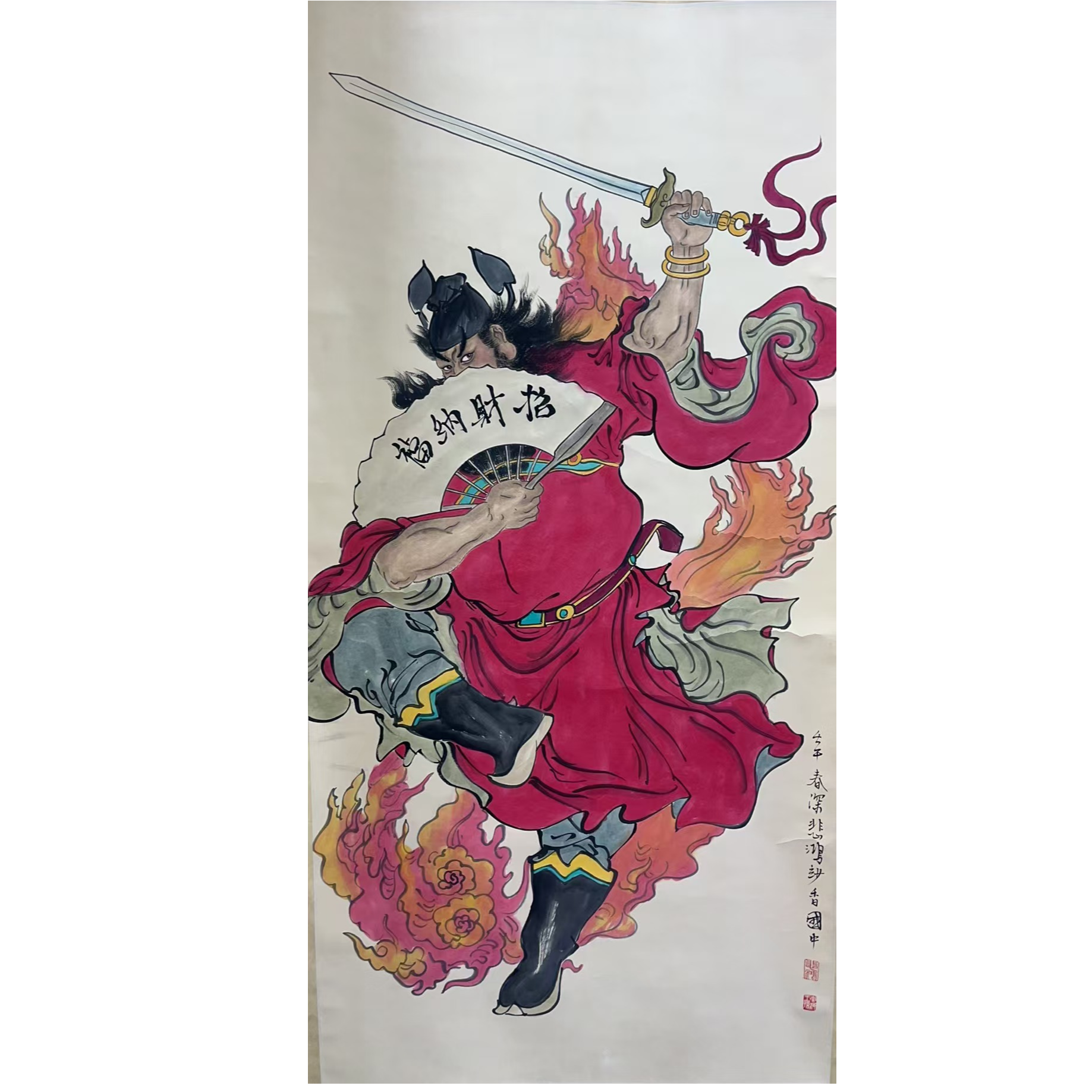 XBH款 人物绘画立轴137×66 8.1平尺